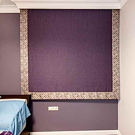 Римские шторы из блэкаута с кантом