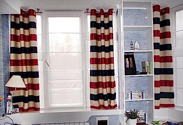 Римские шторы в детскую морская тема