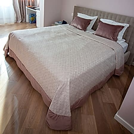 Покрывало в спальню из итальянского жаккарда и бархата