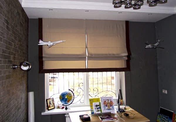 Римские шторы с кантом