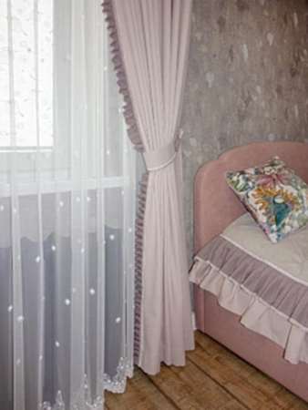 Шторы в детскую с рюшами