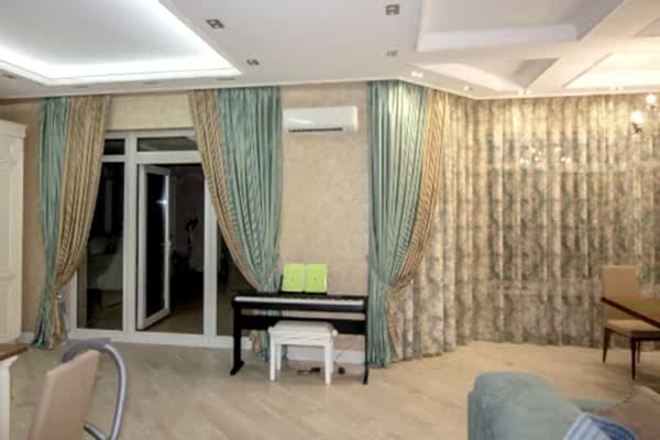 Шторы в эркер на кухню