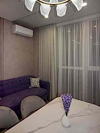 Шторы на кухню из объемной ткани