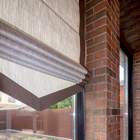 Римские шторы на веранду