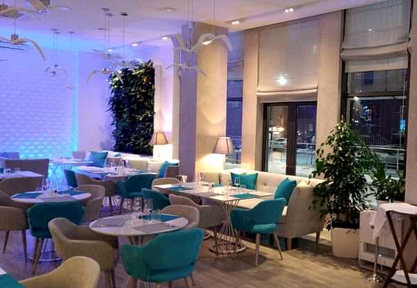 Римские шторы в ресторан Санремо