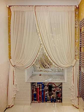 Легкие шторы в санузел