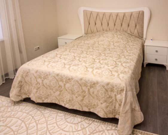 Шторы для спальни с покрывалом из хлопкового жаккарда