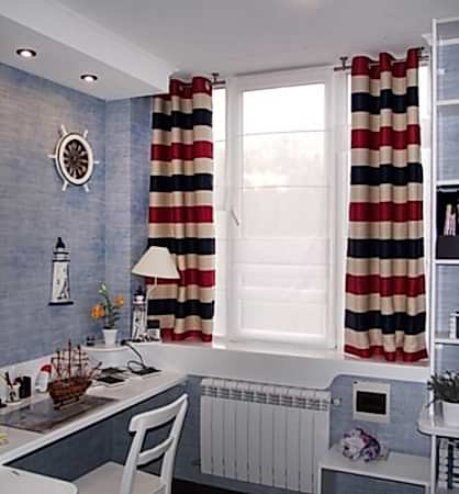 Римские шторы в детскую морская тема